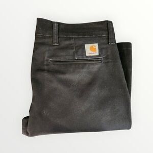 Carhartt WIP Sid Pants Mens 31x30 Black Chinos Straight Slim Tapered